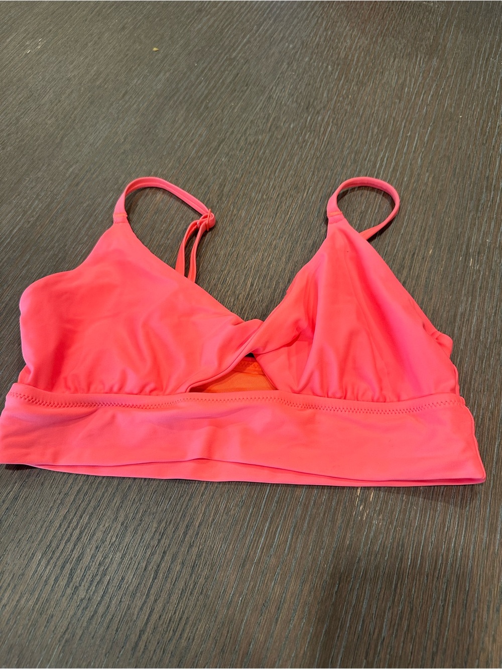aerie Neon Pink Triangle Swim Bralette